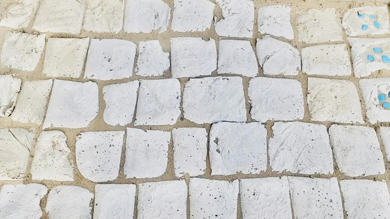 Picture of Use plastic bags to create budget-friendly patio pavers with a savvy DIY