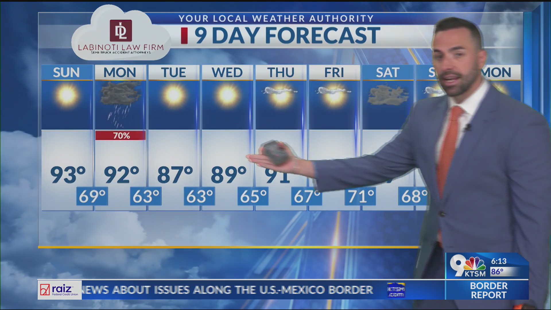 Rain in forecast for Memorial Day