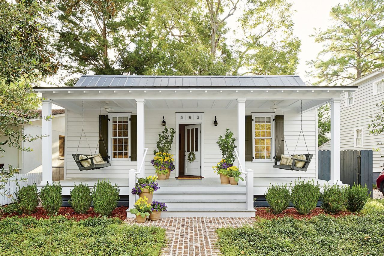 Southern White Porch with Swings