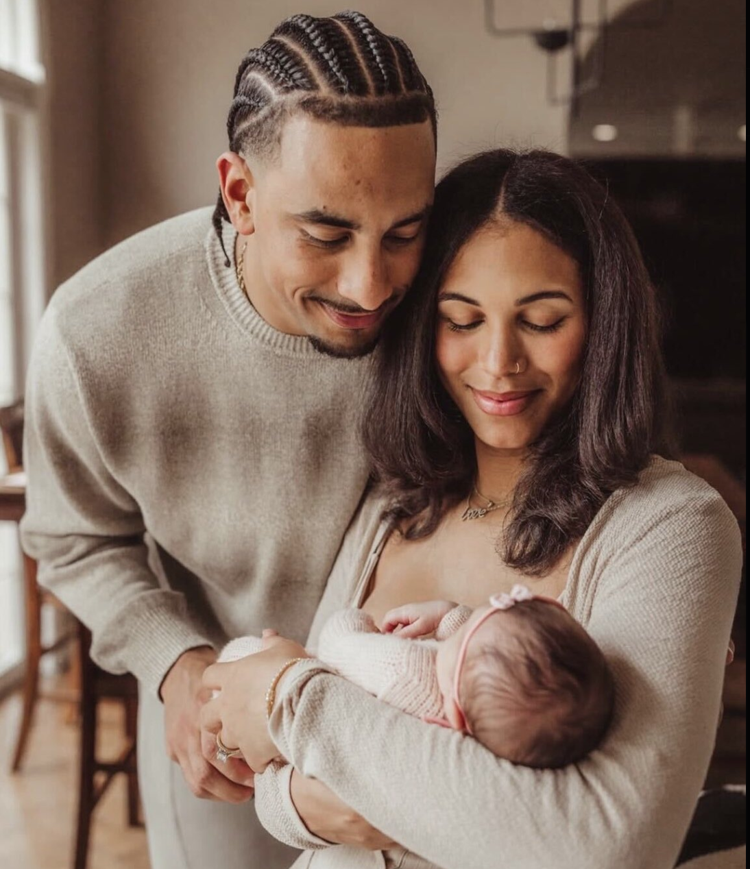 Jordan Love and Ronika finally reveal baby girl Rayna Capri Love, a ...