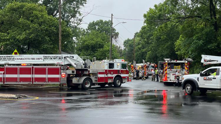 House fire call near Uptown prompts large response