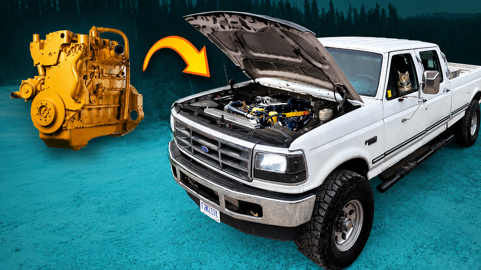 This F350 cat engine swap changes everything