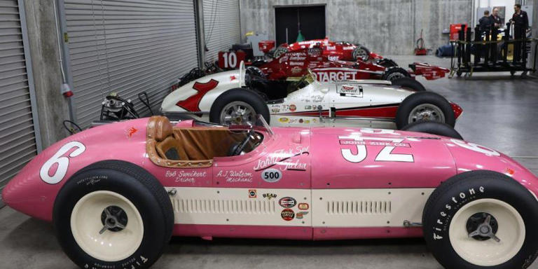 Historic race cars will take a lap before the start of the Indianapolis 500