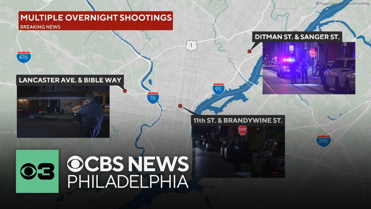 Police respond to multiple overnight shootings in Philadelphia