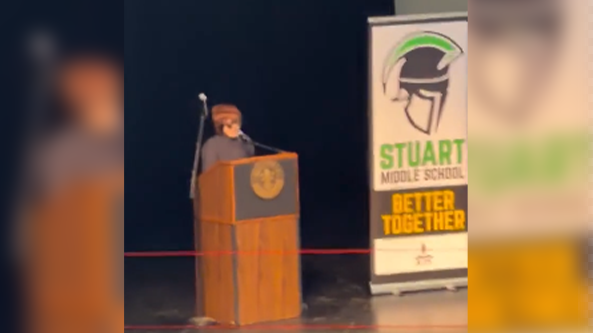 Stuart Academy student calls out school during graduation speech