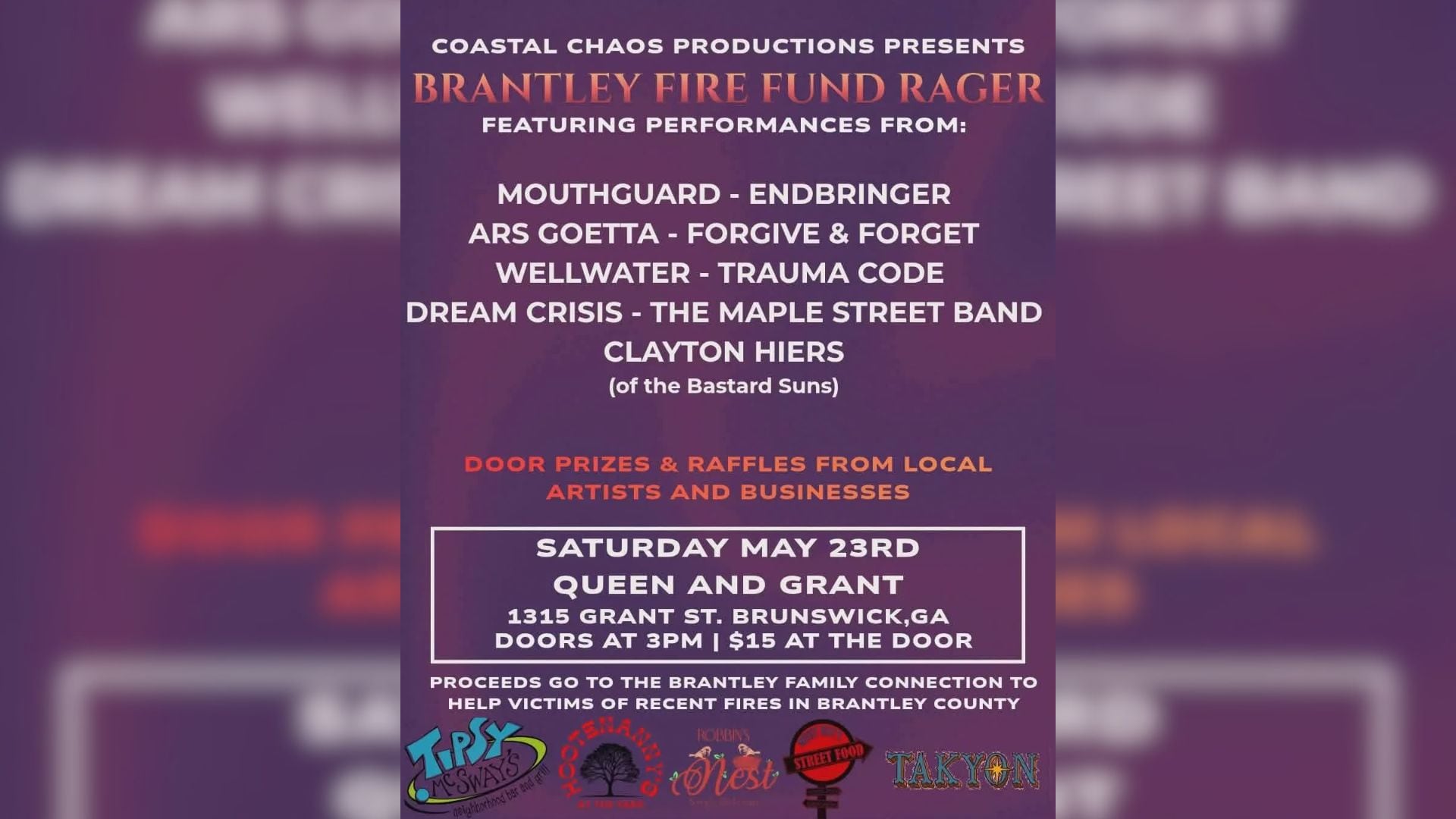 Benefit concert planned to help Brantley County fire victims