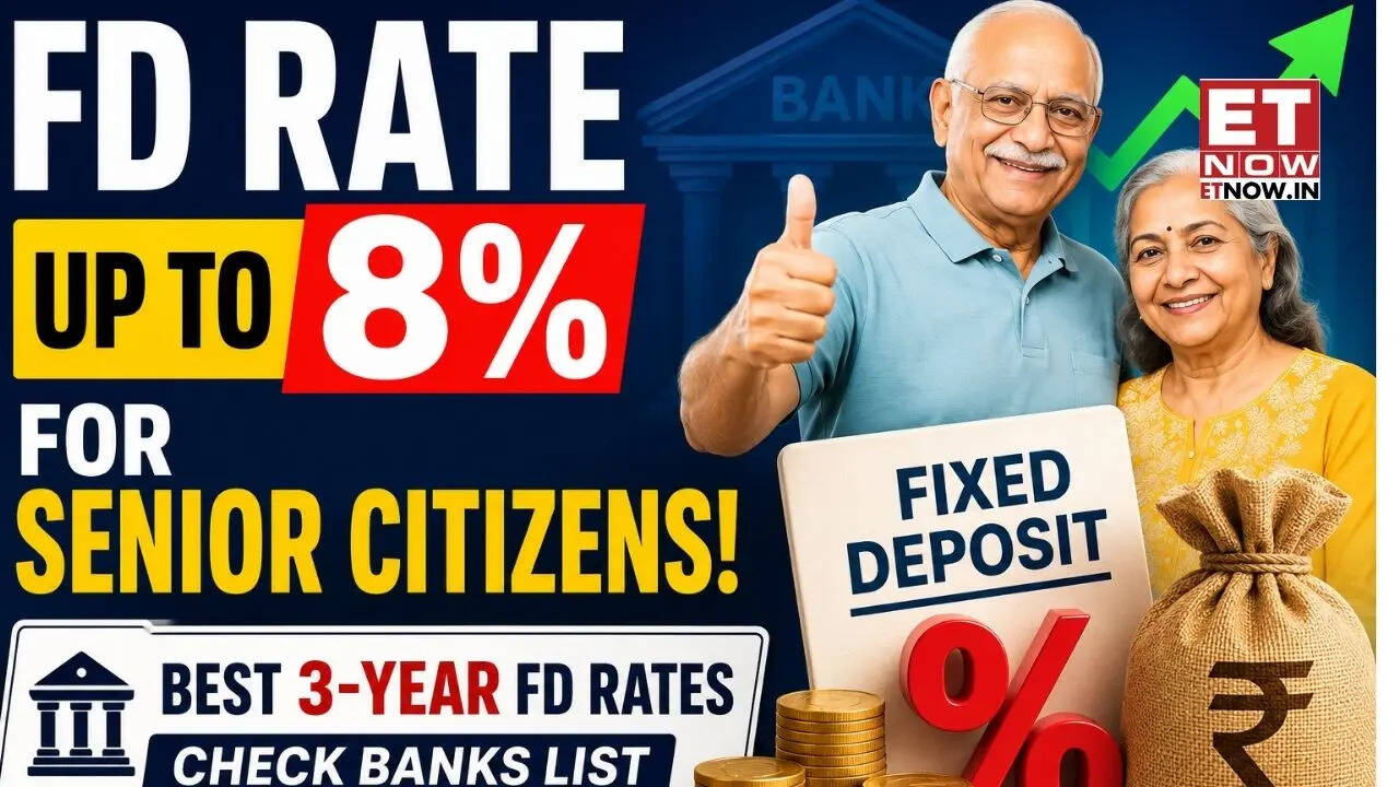 Senior citizens can earn up to 8% on 3-year FDs: Check banks offering ...