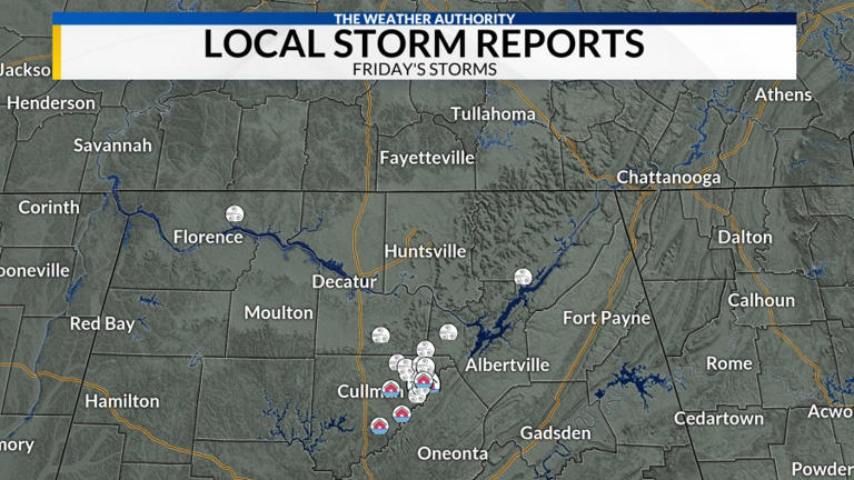 Damage reported from Friday’s storms