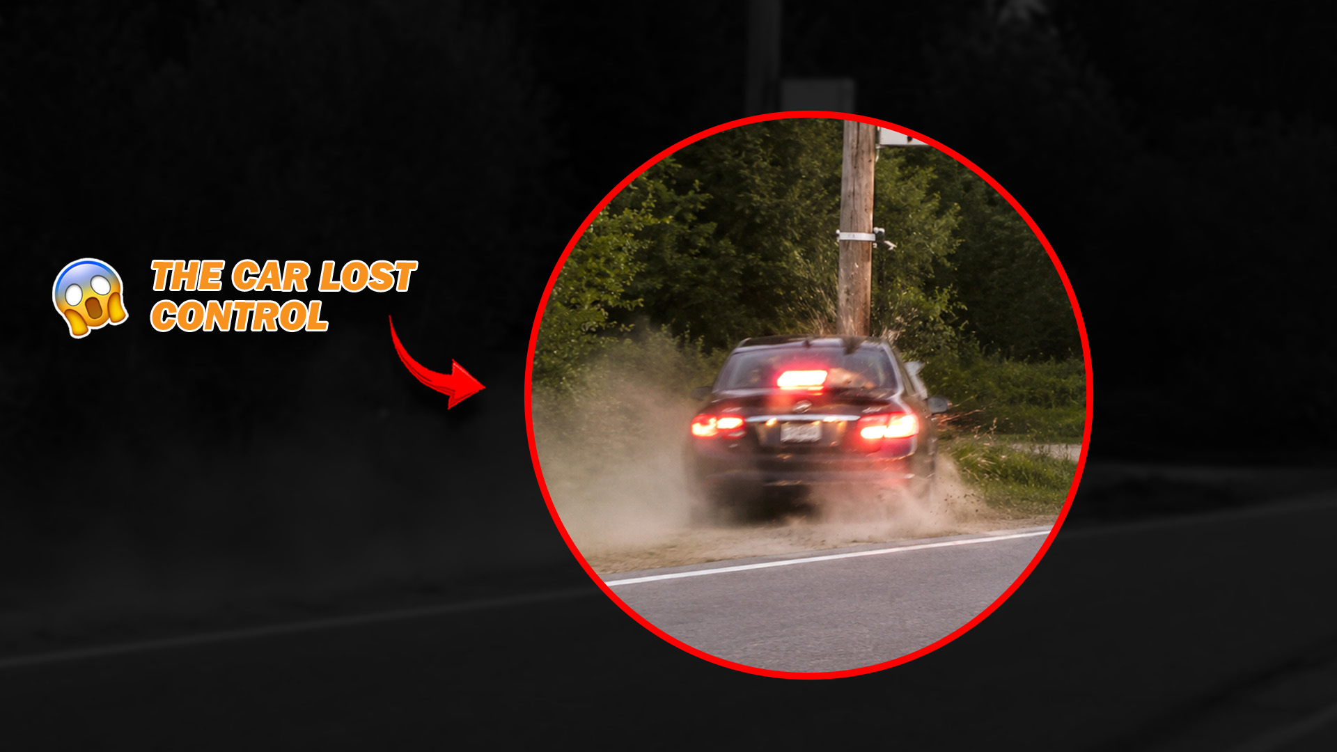 Out of control car slams into utility pole