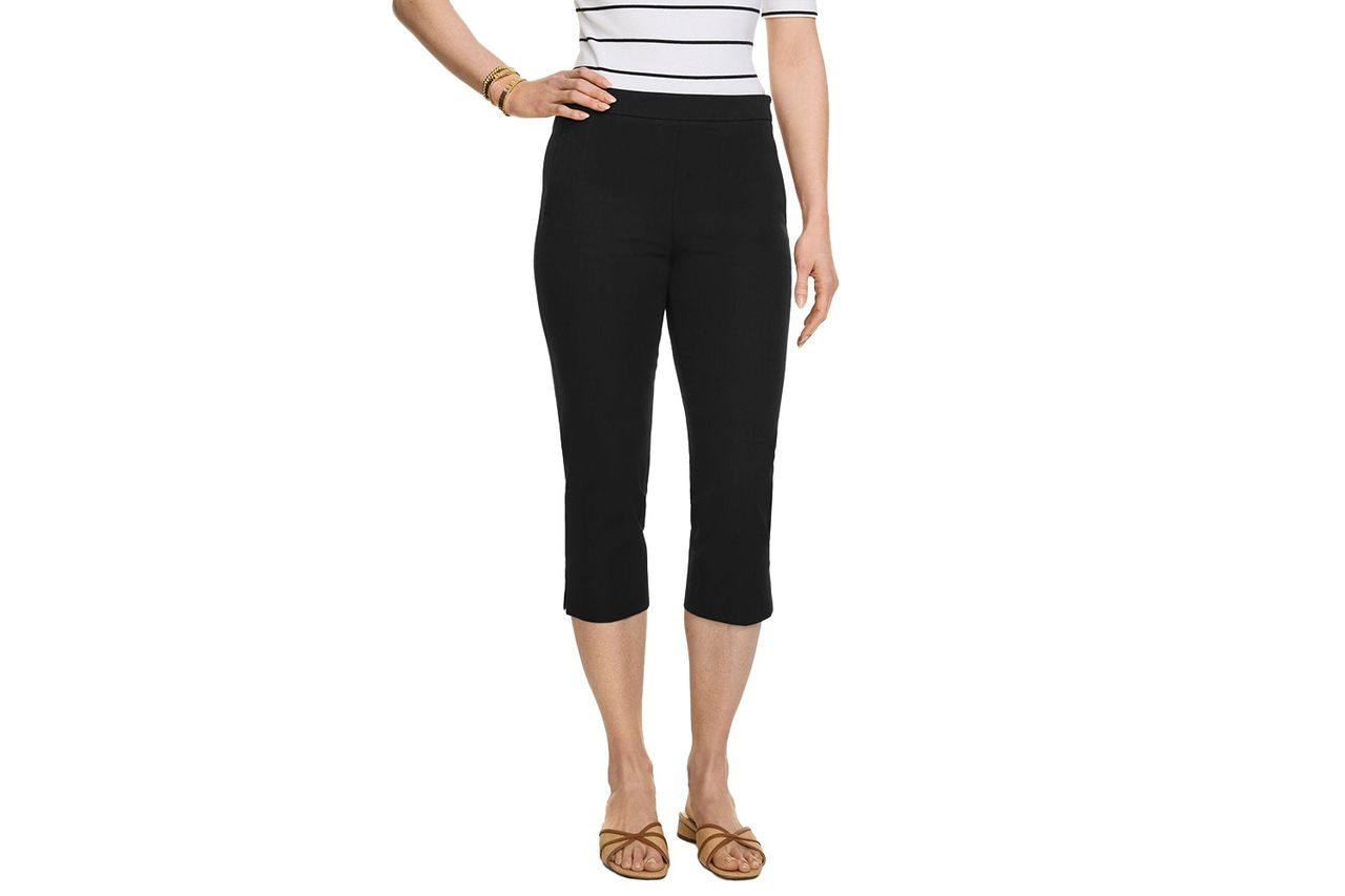 Cotton Bi-Stretch Capri Pants