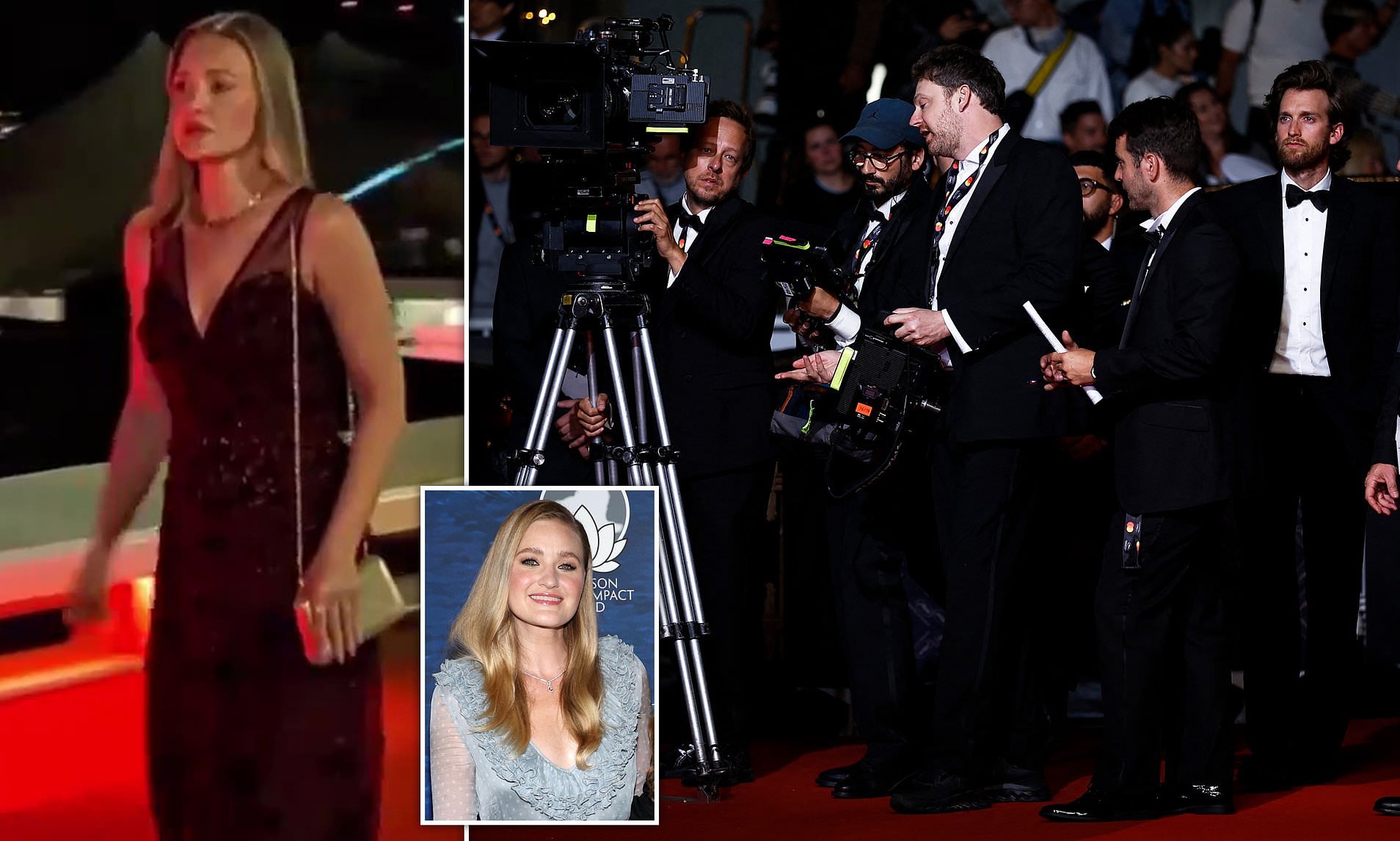 White Lotus stars film guerrilla-style on the red carpet at real Cannes ...