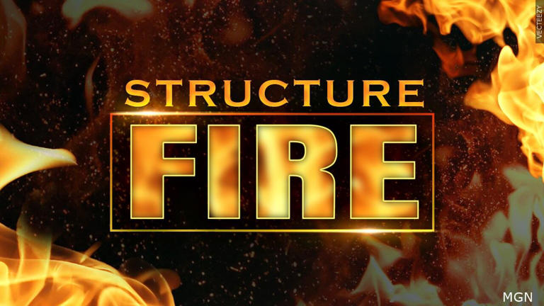 Three displaced after structure fire causes collapse