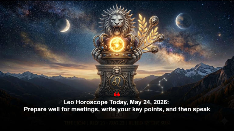 Leo horoscope today, May 24, 2026: Prepare well for meetings, write ...