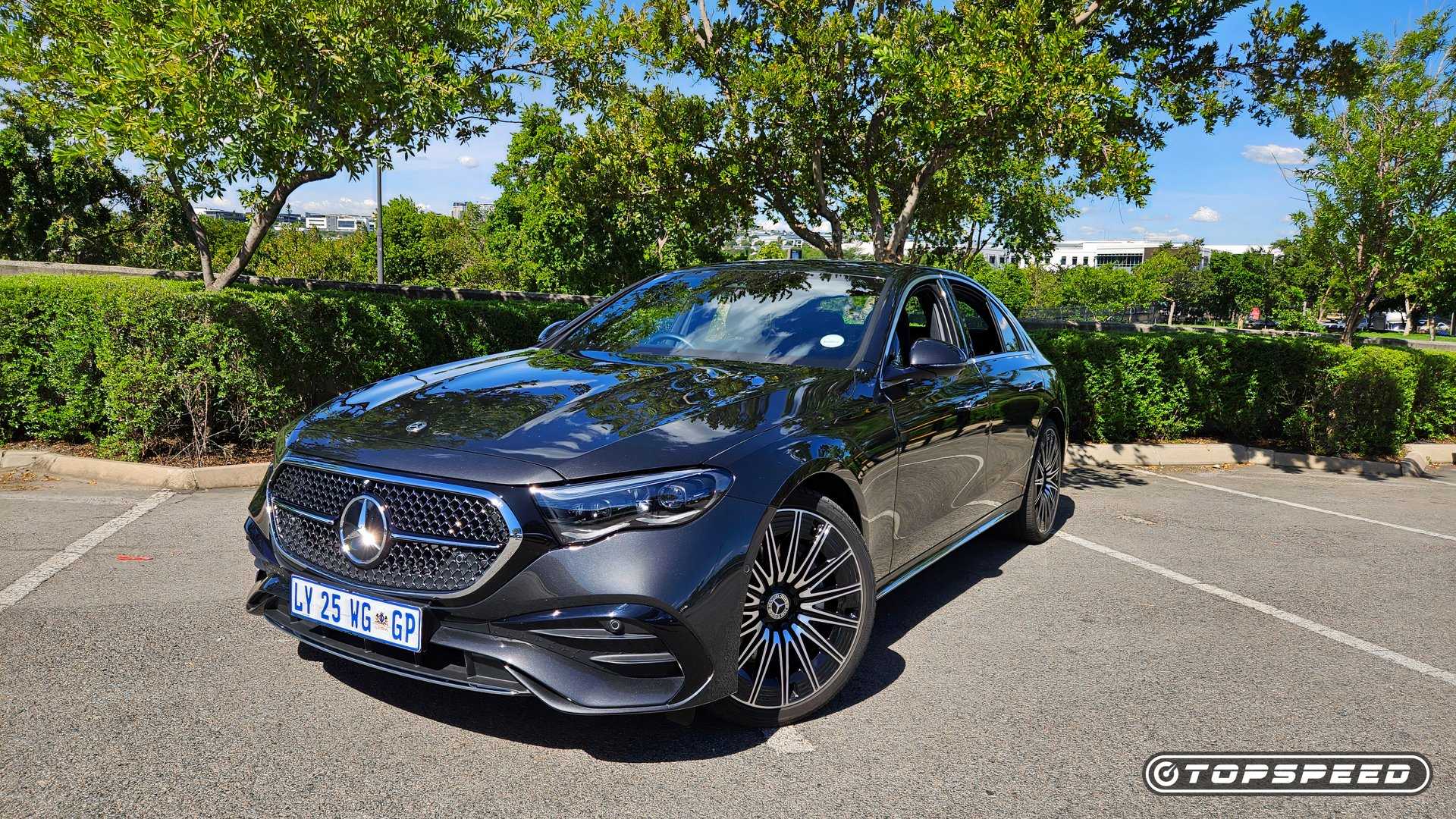 2025 Black Mercedes-Benz E-Class front shot parked in lot