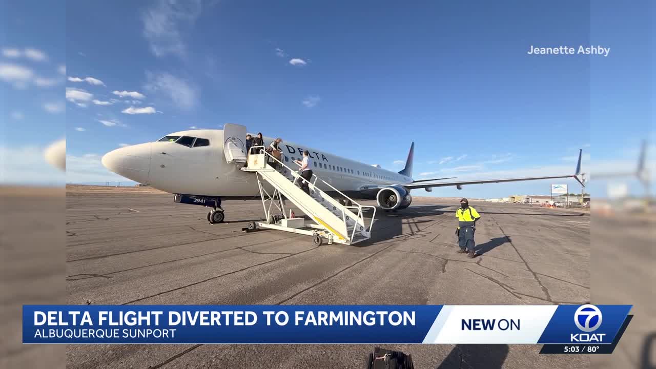 A Delta Airlines flight was diverted from Albuquerque to Farmington on ...