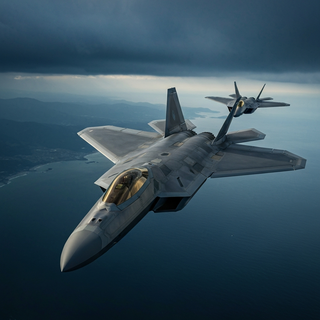 USAF F-22 Raptors: Guarding Taiwan’s Skies Against PLA Air I