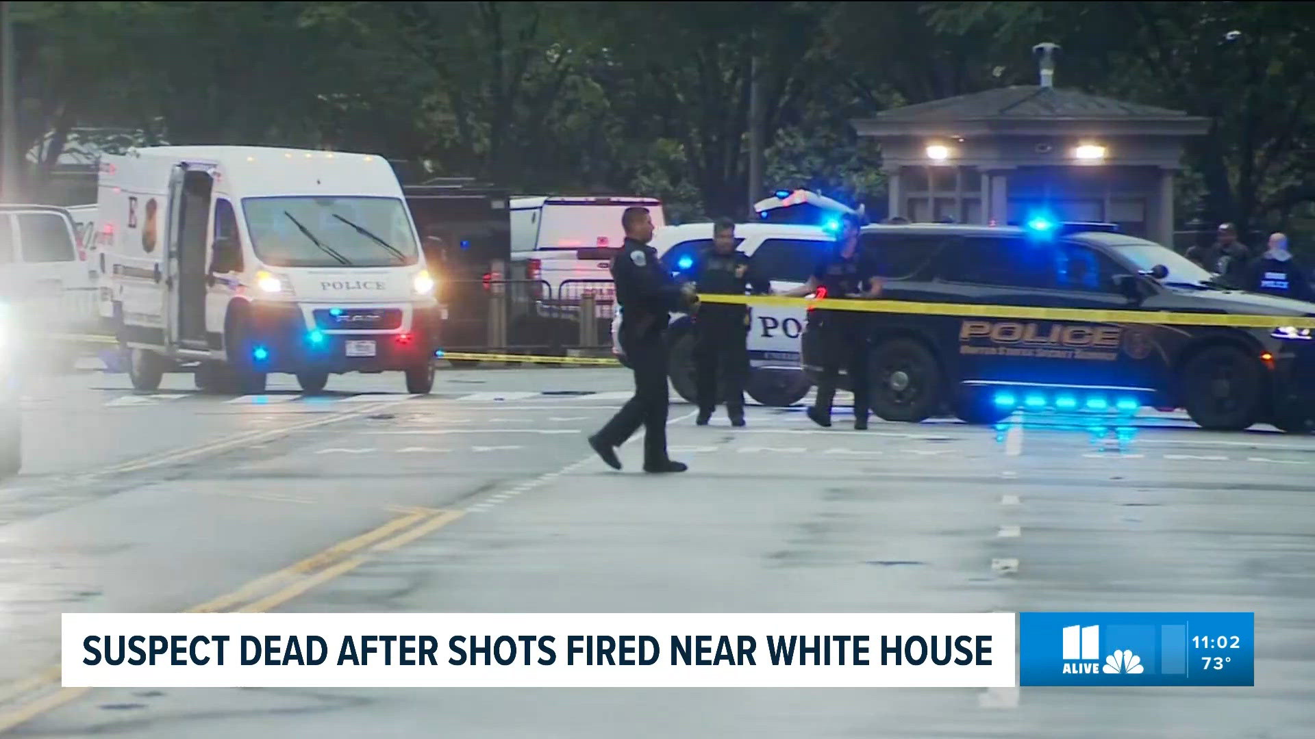 Suspect dead after shots fired near White House