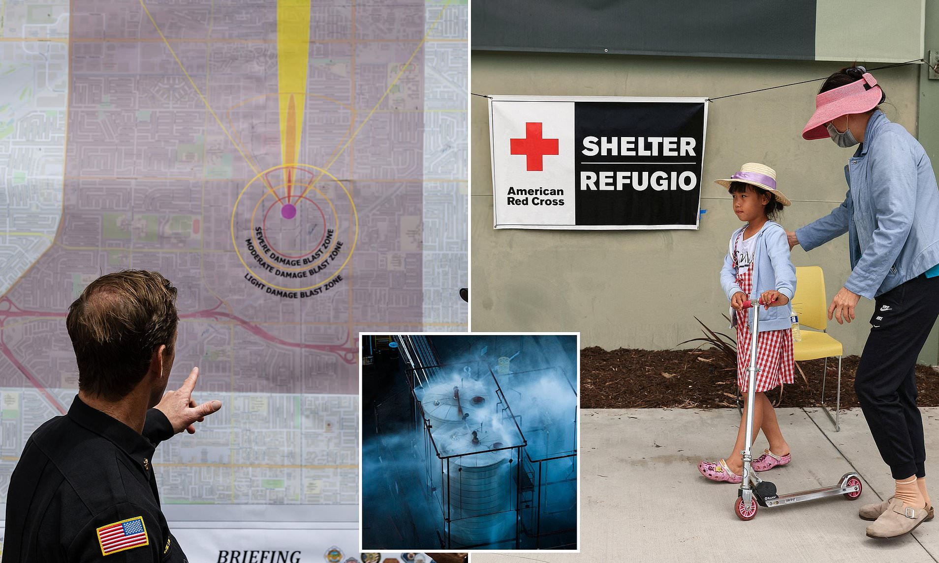 Map reveals blast radius of chemical tank on brink of exploding as ...