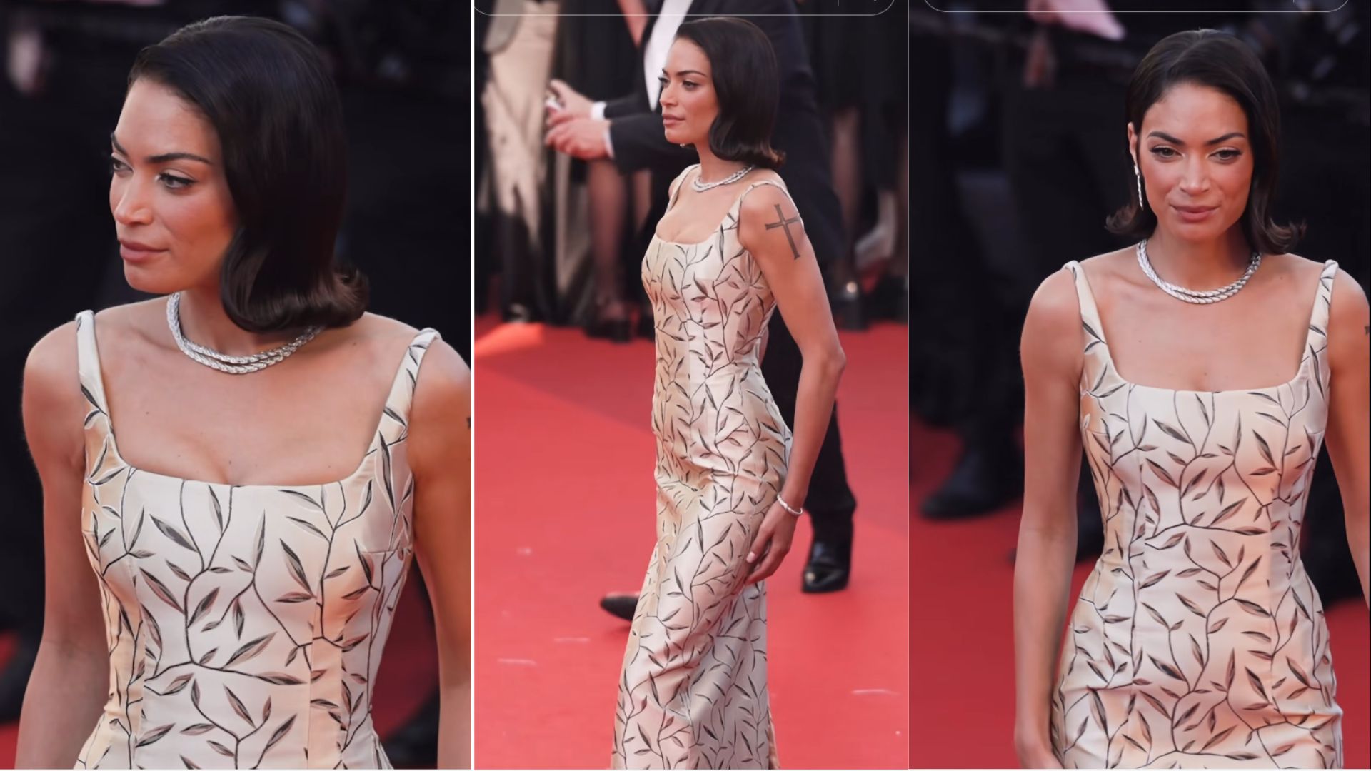 A Cannes, Elodie sfila con lo stesso abito che Kate Moss indossò 30 ...