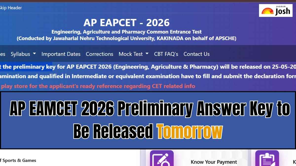 AP EAMCET 2026 preliminary answer key to be released tomorrow at cets ...