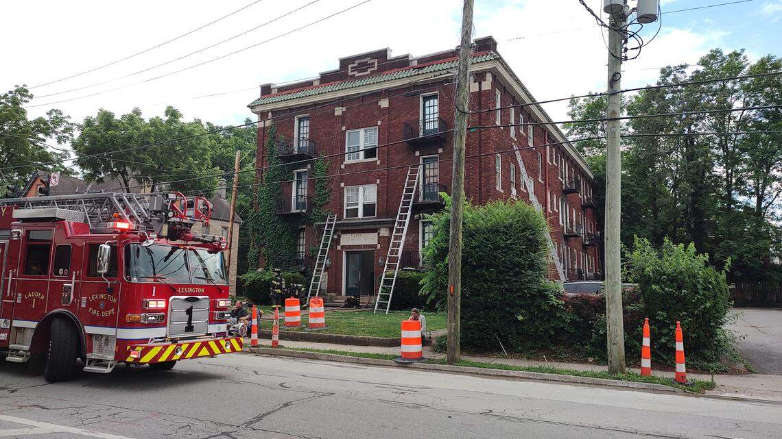 Fire damages three-story apartment building in downtown Lexington
