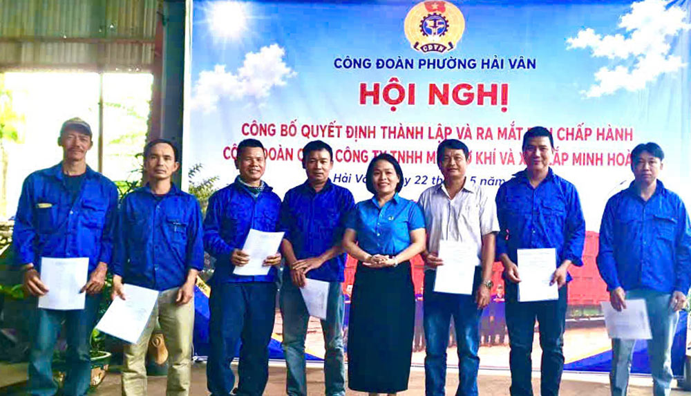 Công đoàn phường Hải Vân, Đà Nẵng thành lập công đoàn cơ sở mới với 21 đoàn viên