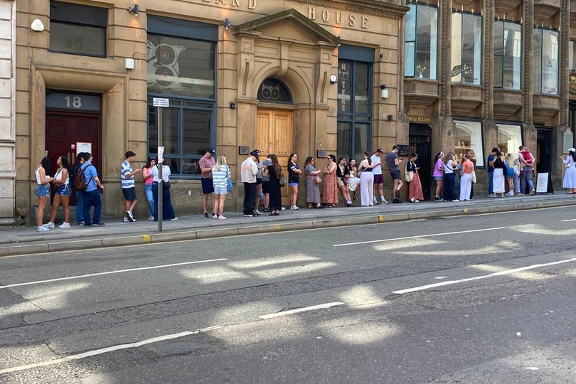 Huge queue spotted on Water Street