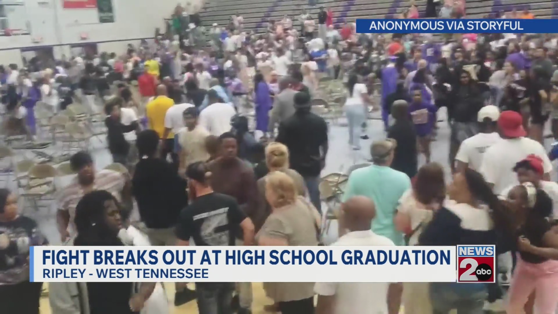 Video: Fight breaks out at West TN high school graduation