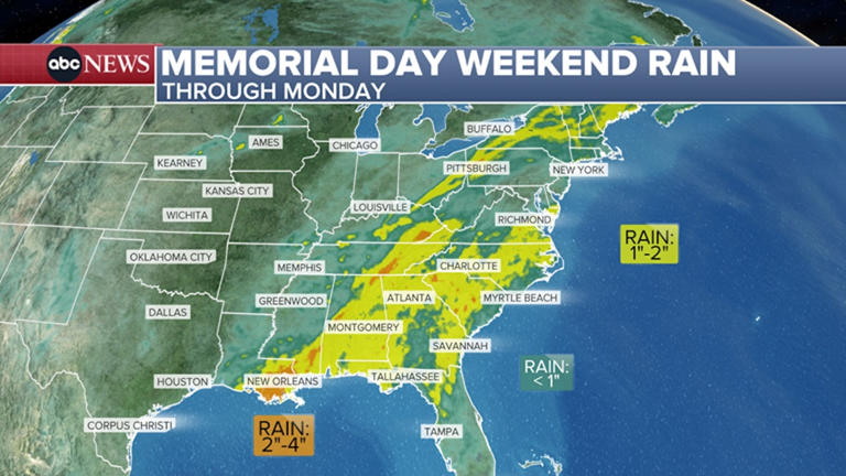 Break in wet weather could salvage Memorial Day in the Northeast and ...