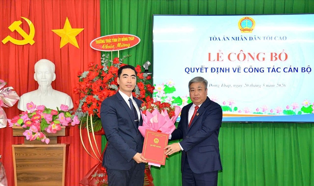 Bổ nhiệm 2 Vụ trưởng cùng các chức vụ Phó Chánh tòa phúc thẩm và Chánh án tỉnh