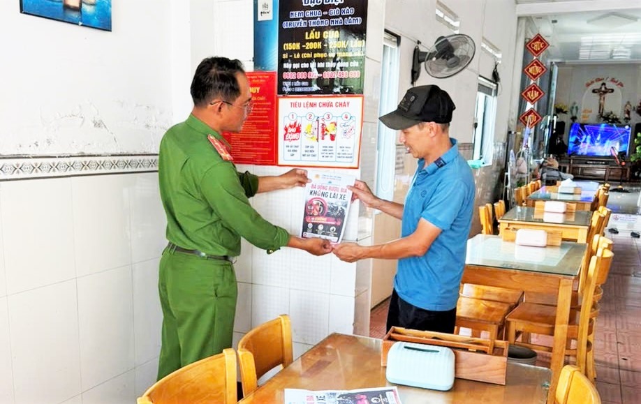 Công an phường ở Lâm Đồng lan tỏa thông điệp Đã uống rượu, bia - không lái xe
