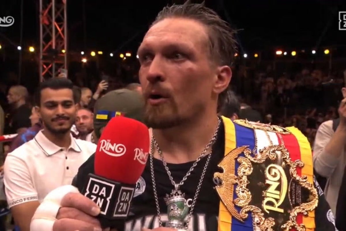 USYK reveals text from daughter in bomb shelter before fight