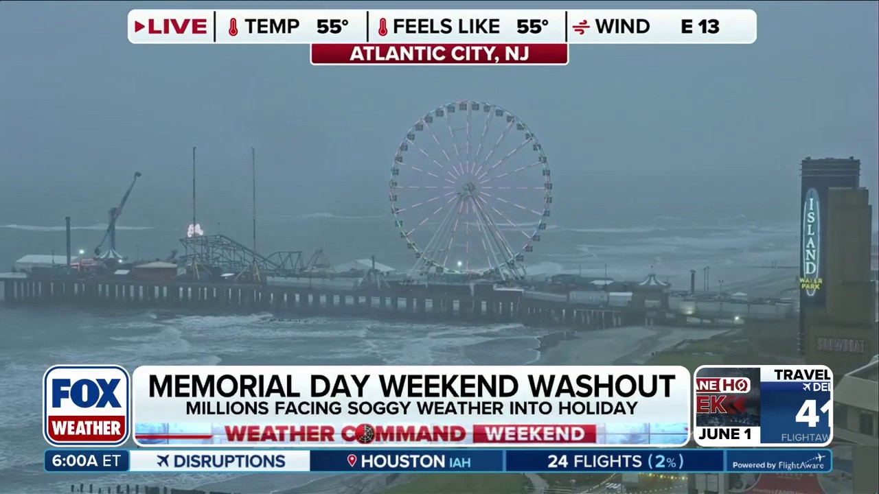 Memorial Day weekend washout for millions as soggy weather slams the ...