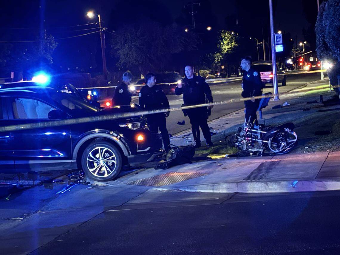 Motorcyclist hospitalized after suspected DUI crash in Fresno, police say