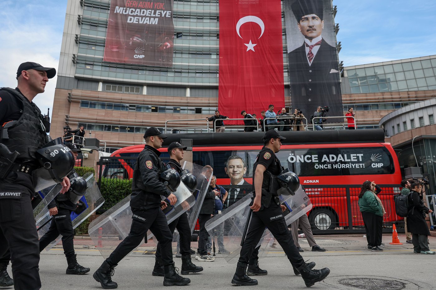 Turkish police storm offices of main opposition CHP party, firing tear ...