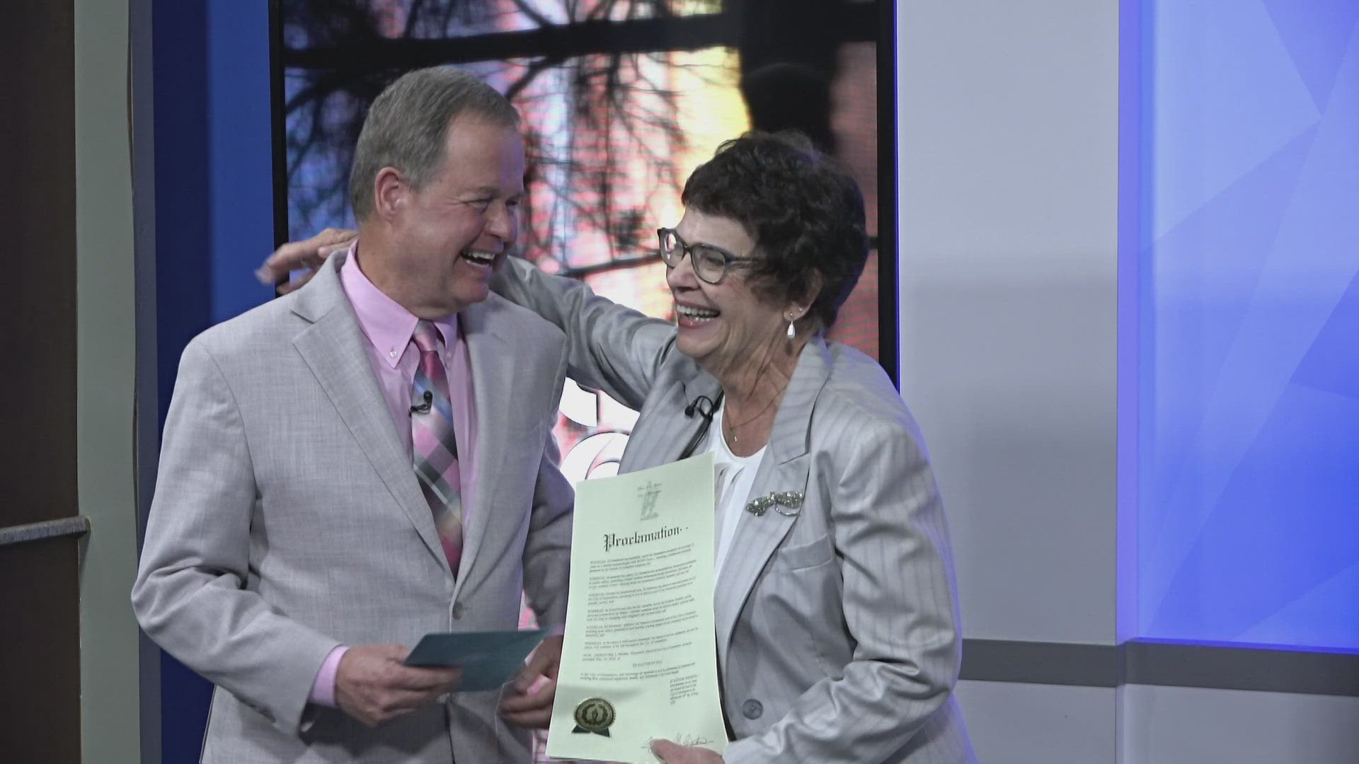WFMY News 2's Ed Matthews receives a proclamation claiming May 24 as Ed ...
