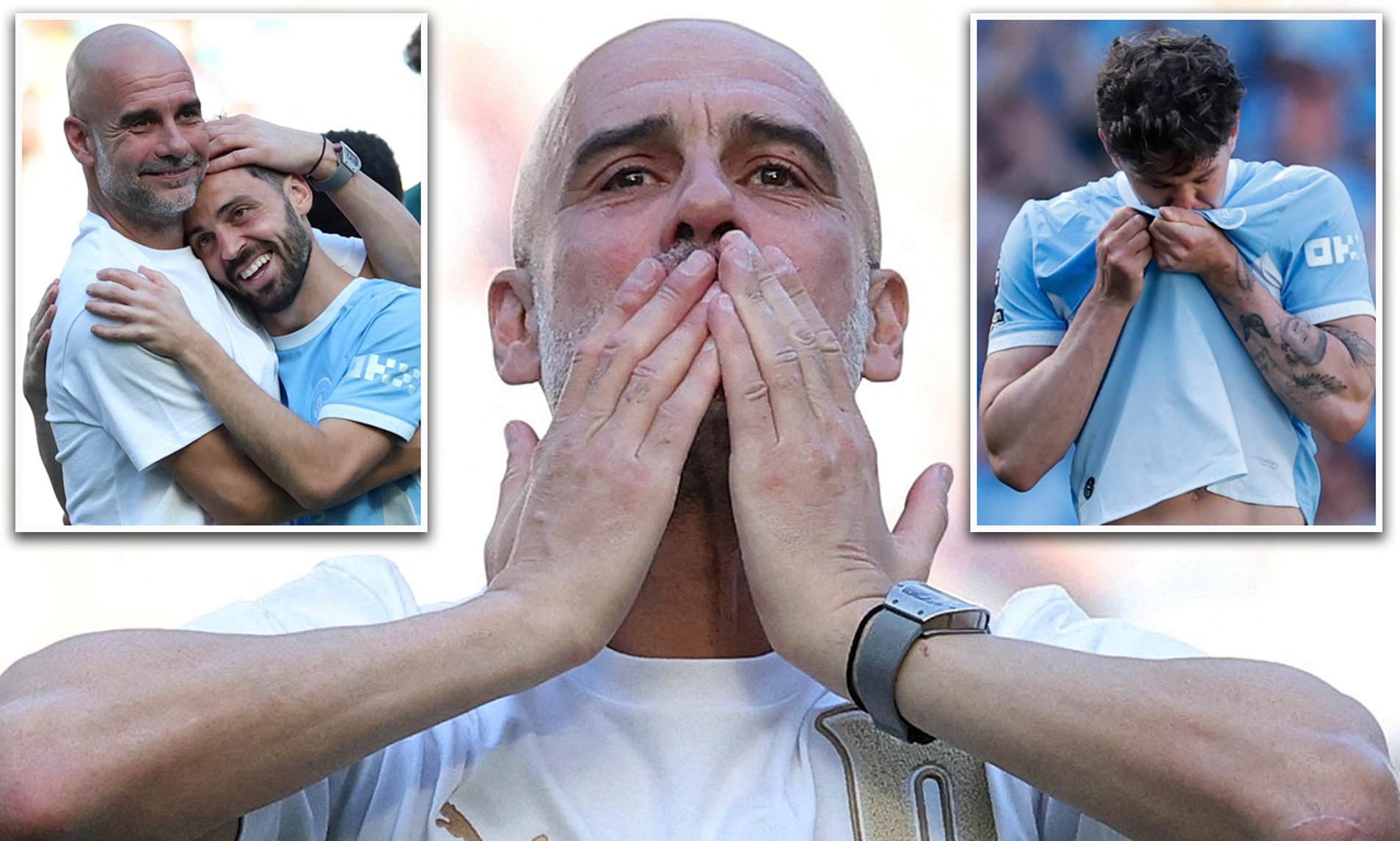 Pep Guardiola waves goodbye to Man City: Emotional manager's 10-year ...
