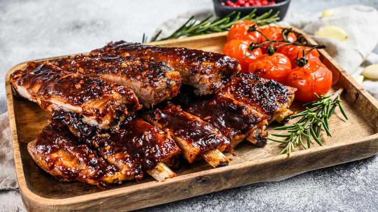 These pork spare ribs have a spicy bite thanks to one flavorful BBQ ...
