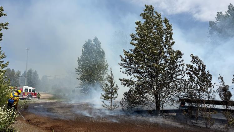Firefighters respond to wind-driven vegetation fire in Sandpoint