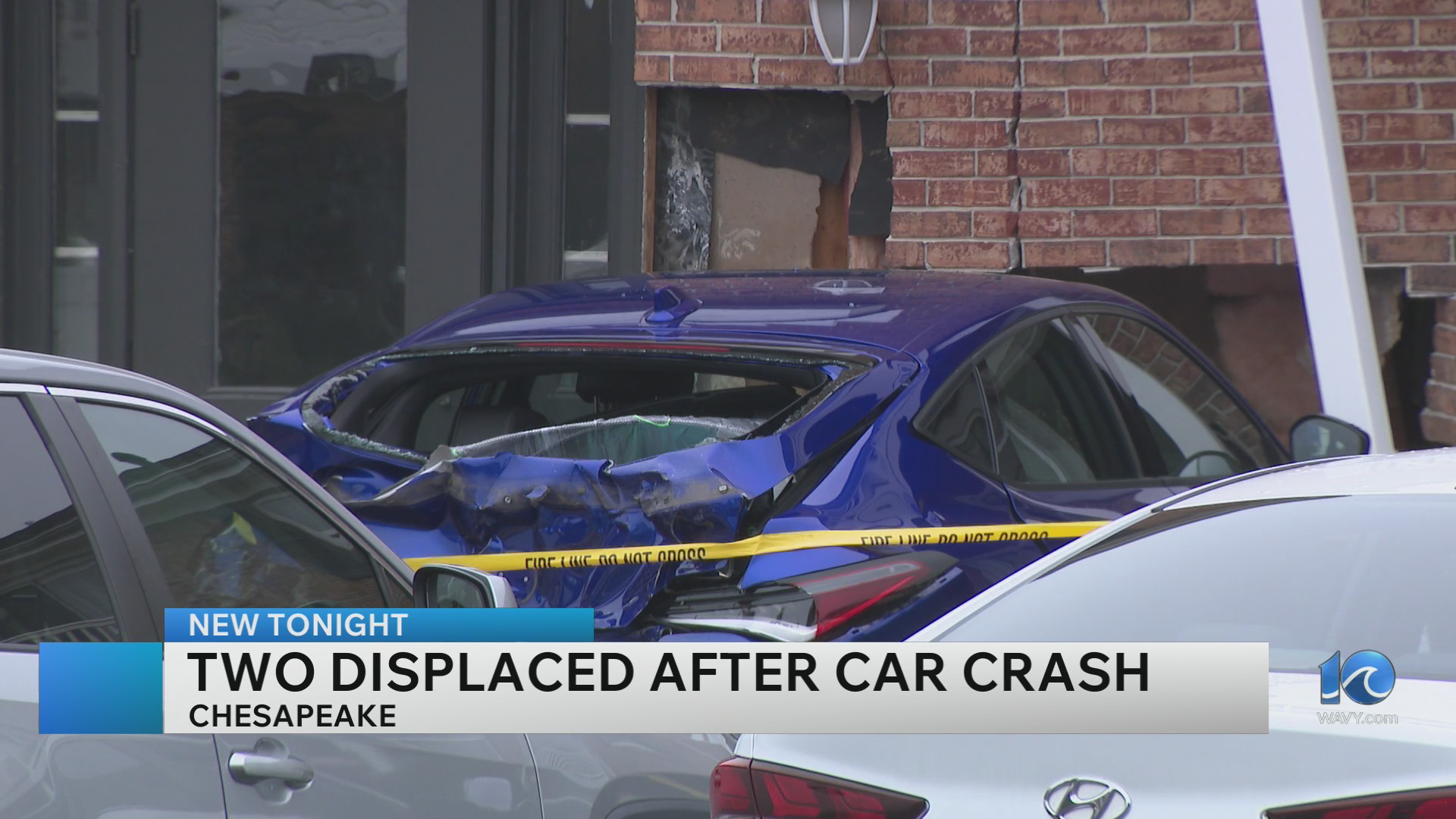 Two displaced after car crashes into apartment building on Weber Avenue ...