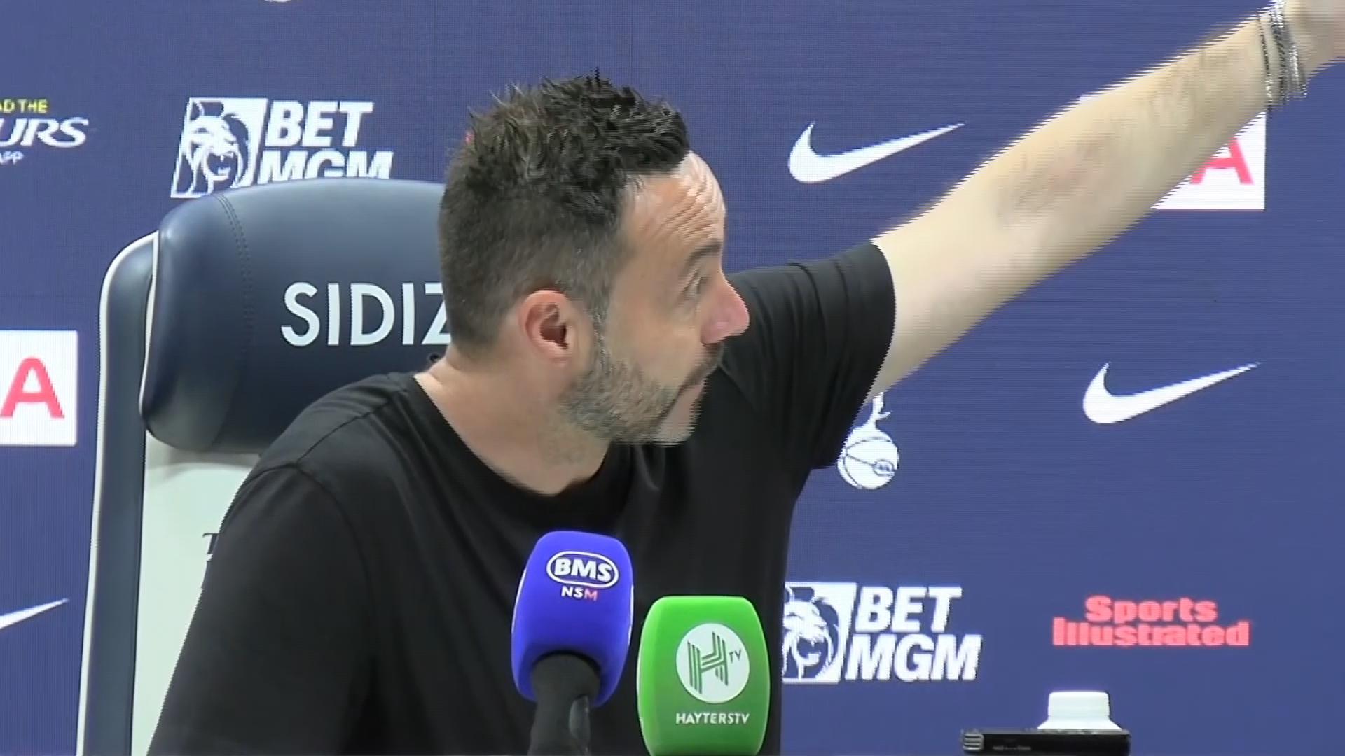 'We deserved to stay up' - De Zerbi heated after guiding Tottenham to ...