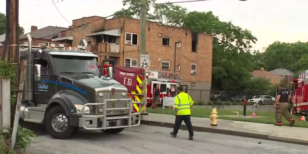 CFD: 5 displaced, 1 hospitalized after fire engulfs apartment building ...
