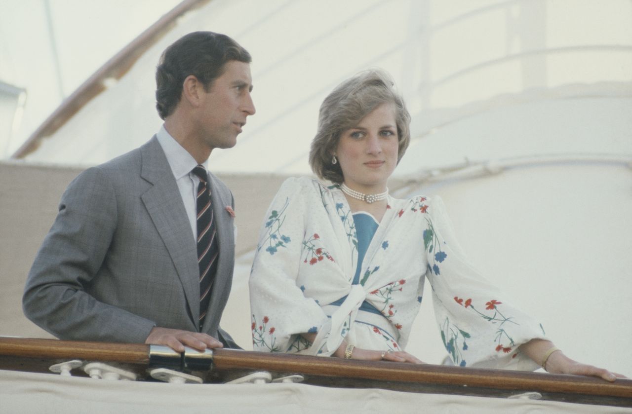Prince Charles and Princess Diana aboard the Royal Yacht Britannia. Credit: Getty
