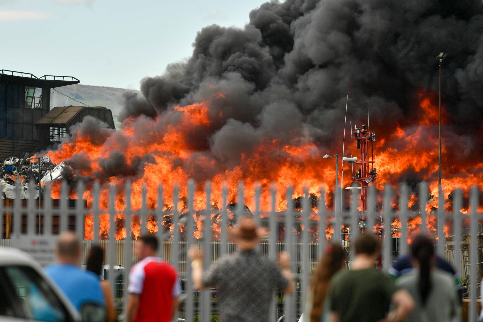 Major Fire Breaks Out at Belfast Car Scrapyard