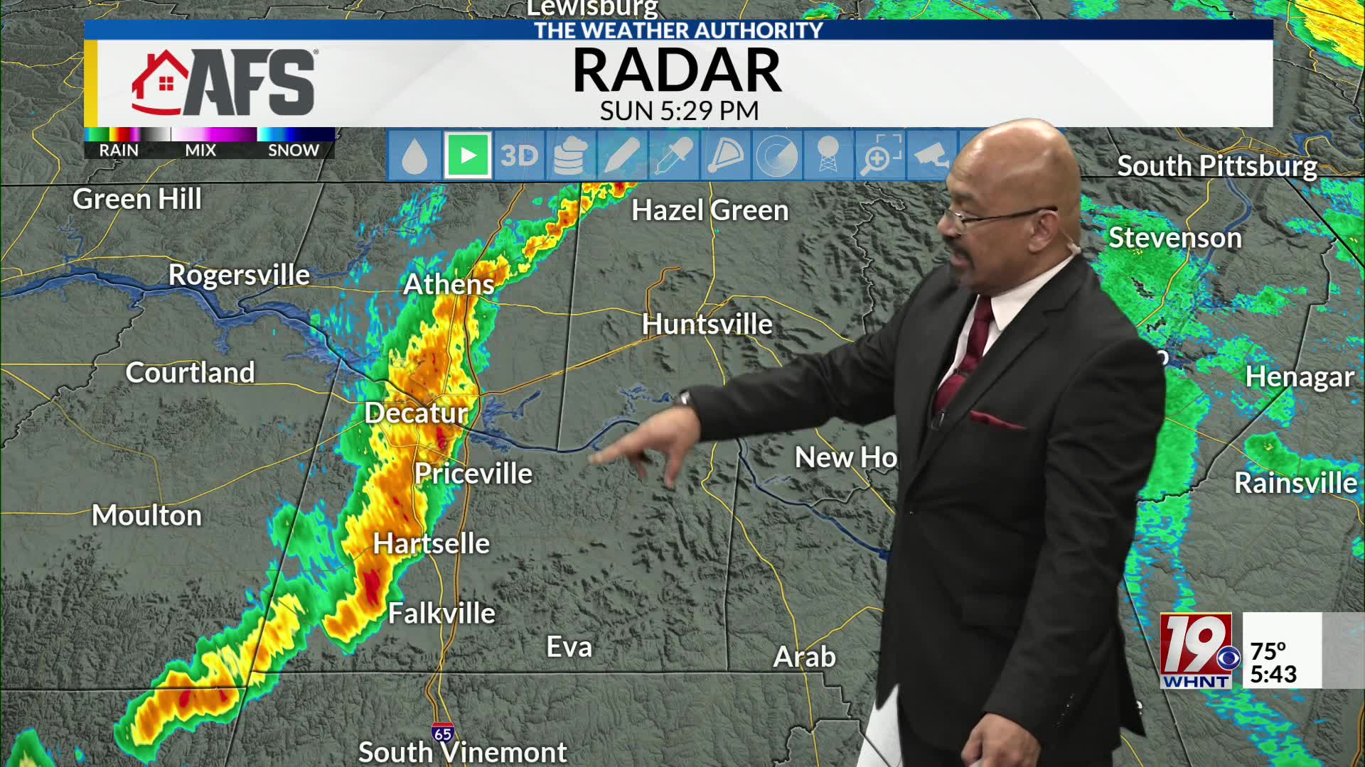 WHNT News 19 Sunday evening