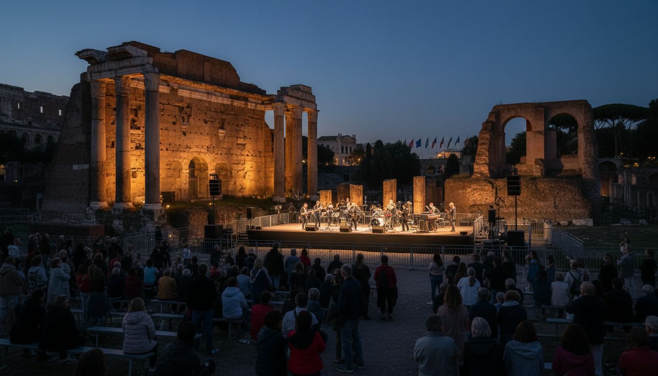 Bocelli commands the Colosseum stage in Rome