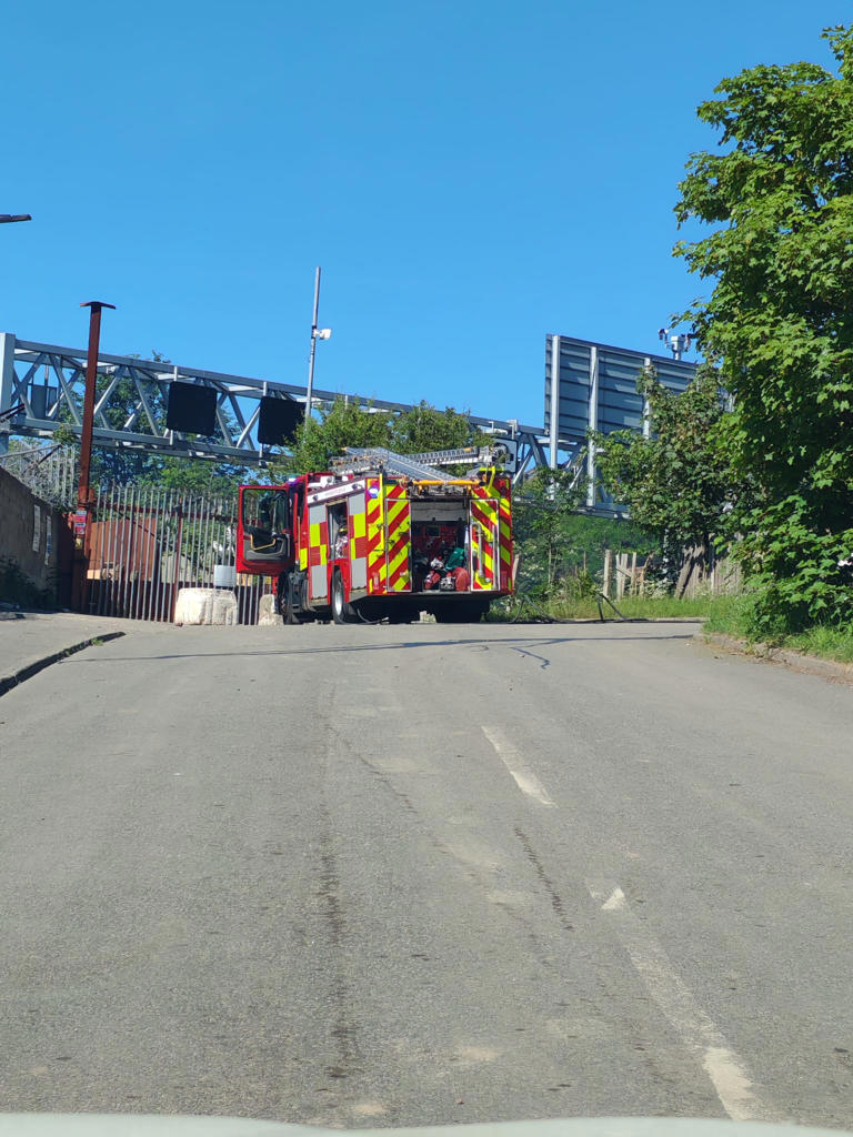 Thick black smoke billows over M1 as fire breaks out