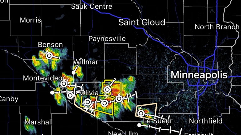 Severe storms prompt watch as large hail, strong winds threaten Minnesota