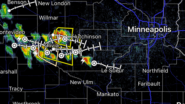 Severe storms prompt watch as large hail, strong winds threaten Minnesota