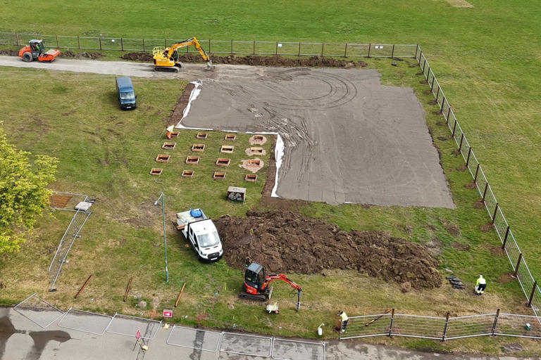 Drone images show progress of new £8.3m footbridge over River Nene in ...